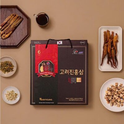 Nước hồng sâm Manyoung 30 gói x 70ml chính hãng Hàn Quốc với chiết xuất tinh chất hồng sâm 6 năm tuổi thượng hạng.