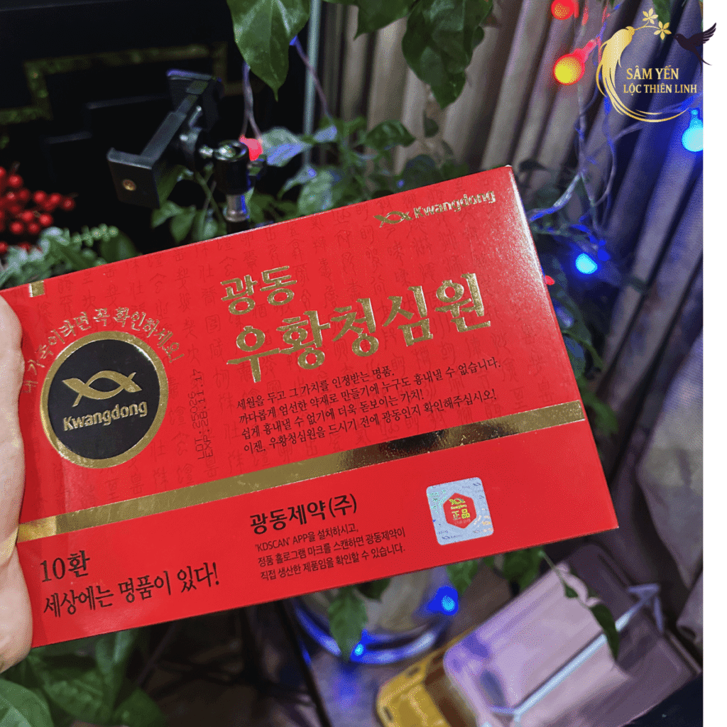 Sản phẩm An Cung Ngưu Hoàng Hoàn Kwangdong sẵn hàng số lượng lớn tại showroom Sâm Yến Lộc Thiên Linh Võ Chí Công Hà Nội