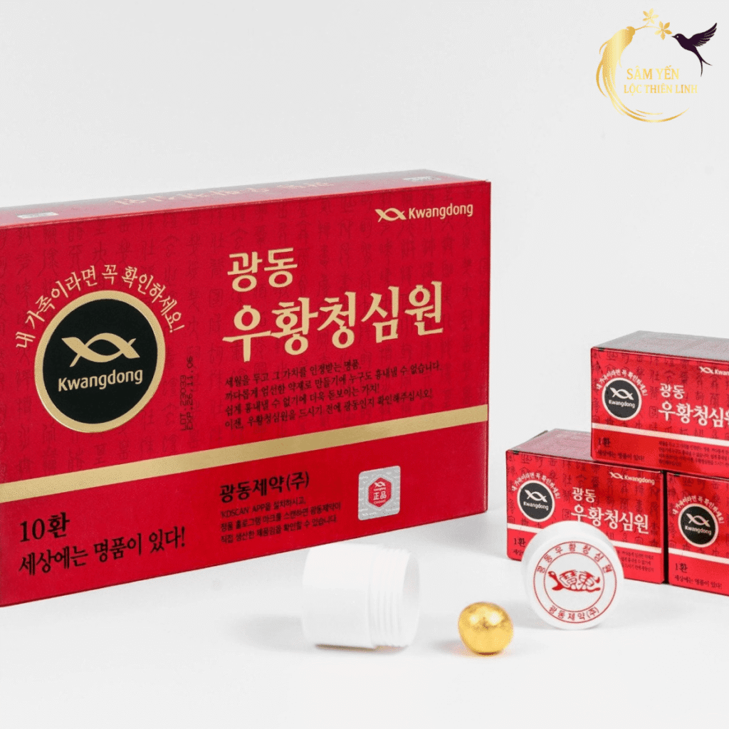 An Cung Ngưu Hoàng Hoàn Kwangdong tổ kén đỏ giúp ổn định huyết áp, hoạt huyết và hỗ trợ điều trị tiền đình hiệu quảthượng hạng