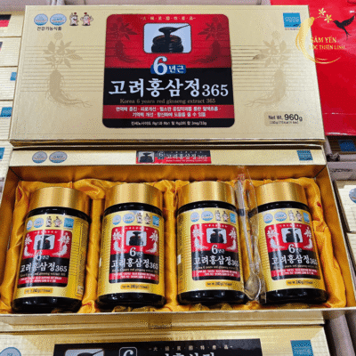 Bộ cao hồng sâm 365 Hàn Quốc mẫu mới loại 4 hũ giúp gia đình sử dụng lâu dài và tiết kiệm chi phí hơn