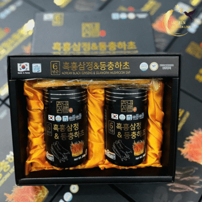 Bộ quà tặng Cao hắc sâm đông trùng hạ thảo IRE loại 2 hũ sang trọng bồi bổ sức khỏe tại Sâm Yến Lộc Thiên Linh